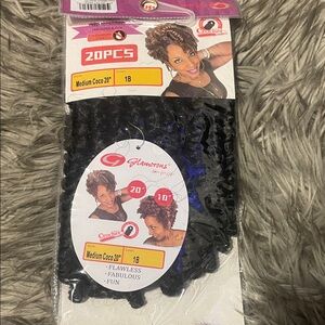 Glamorous Crochet Hair Extensions - Black